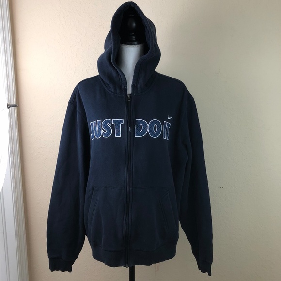 Nike Other - Nike Hoodie Blue XL Zip Up Long Sleeves Jacket